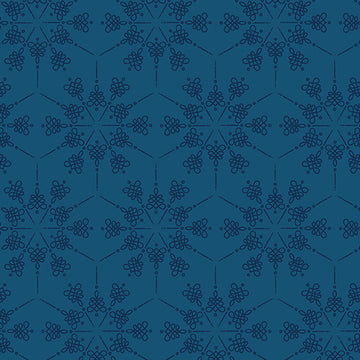 Spring Song: Honeycomb in Midnight (1/4 Yard)