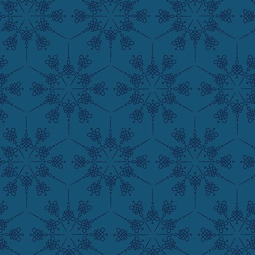 Spring Song: Honeycomb in Midnight (1/4 Yard)