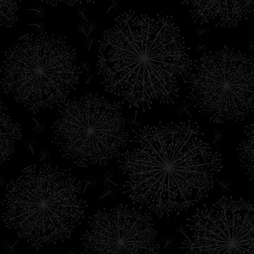 Dandelion Black (1/4 Yard)