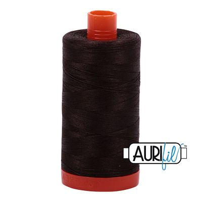 Aurifil: 50wt Cotton-Dark Bark 1130