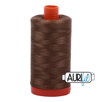 Aurifil: 50wt Cotton-Dark Sandstone 1318