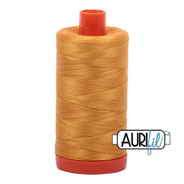 Aurifil: 50wt Cotton-Orange Mustard 2140