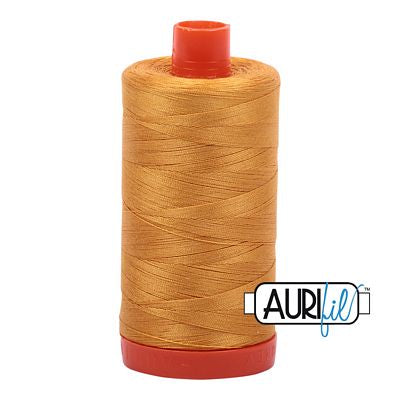 Aurifil: 50wt Cotton-Orange Mustard 2140