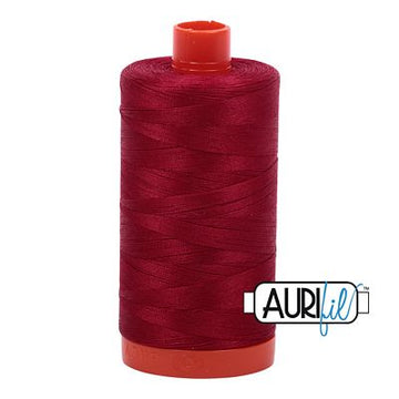 Aurifil: 50wt Cotton-Red Wine 2260