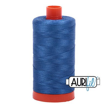 Aurifil: 50wt Cotton-Delft Blue 2730