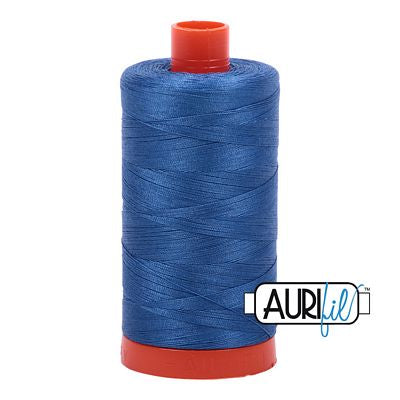 Aurifil: 50wt Cotton-Delft Blue 2730