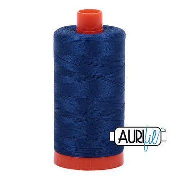 Aurifil: 50wt Cotton-Dark Delft Blue 2780