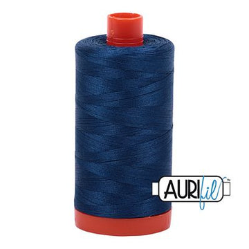 Aurifil: 50wt Cotton-Medium Delft Blue 2783