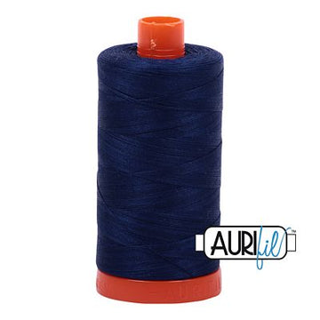 Aurifil: 50wt Cotton-Dark Navy 2784