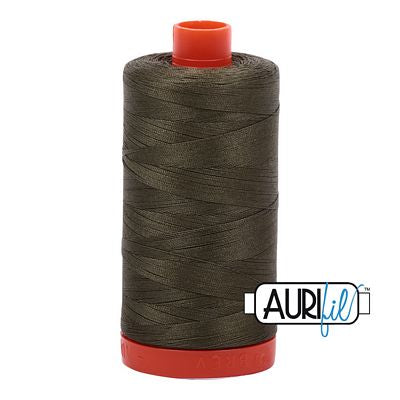 Aurifil: 50wt Cotton-Army Green 2905