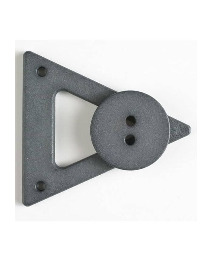 Closure with Button Grey
