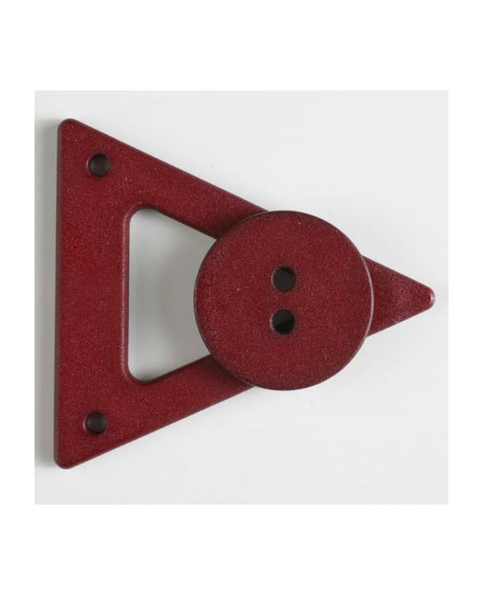 Closure with Button Wine Red