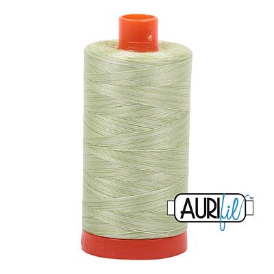Aurifil: 50wt Cotton-Variegated Spring Green 3320
