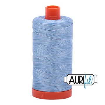 Aurifil: 50wt Cotton-Variegated Stonewash Denim 3770