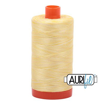Aurifil: 50wt Cotton-Variegated Lemon Ice 3910