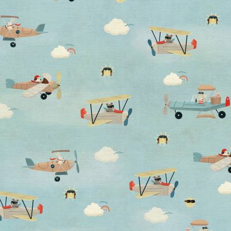 LITTLE ADVENTURER: Soaring High-Baby Blue (1/4 Yard)