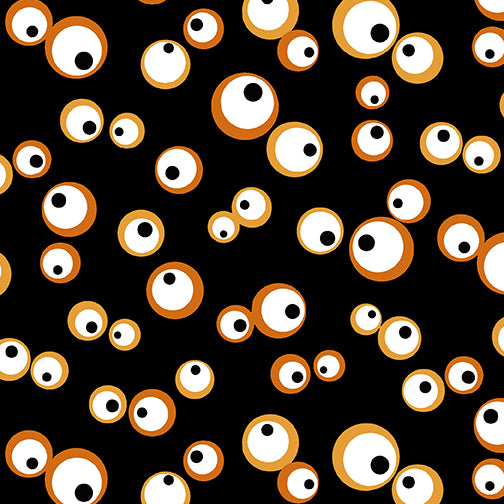 Eye See You- Black (1/4 Yard)