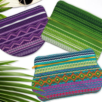 Tapestry Zipper Bag- USB