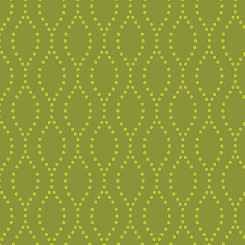 Sew Bloom by Cherry Guidry: Ogee Dot Lime (1/4 Yard)