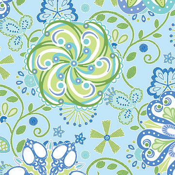 Amanda Murphy SEWING ROOM 2: Medallions-SKY (1/4 Yard)