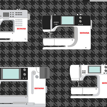 SEWING ROOM 2: BERNINA Machines-CHARCOAL (1/4 Yard)