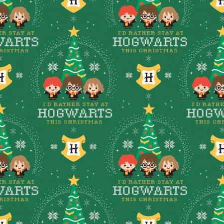 Christmas at Hogwarts: Hogwarts Holiday (1/4 Yard)