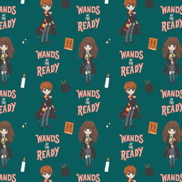 Harry Potter Stand Together: Green Wands at the Ready (1/4 Yard)