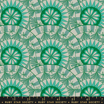 Camellia by Melody Miller: Hibiscus Watercress (1/4 Yard)