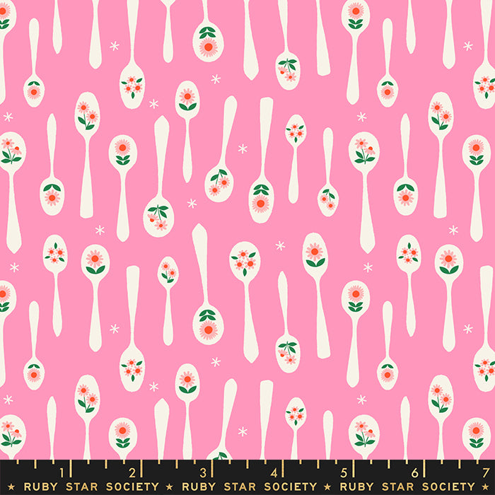 Camellia by Melody Miller: Stirring Flamingo (1/4 Yard)