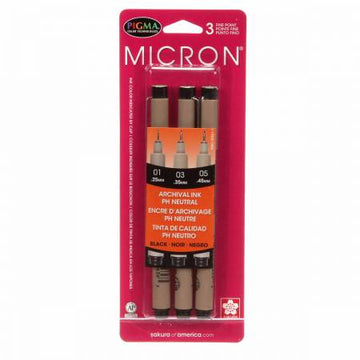 Pigma Micron Pen Set 3 Sizes: Cool Gray