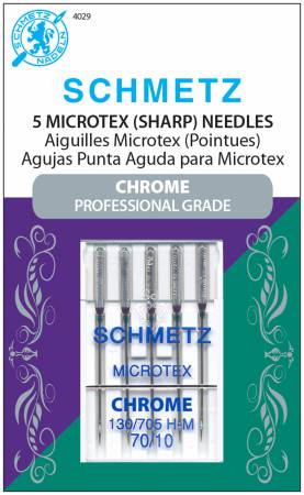 Schmetz Chrome Microtex 70/10 Needles - 5 Pack