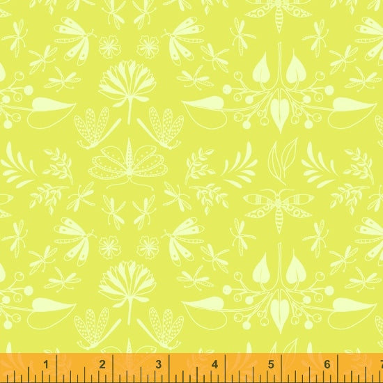 Ariel: Wingspan Chartreuse (1/4 Yard)