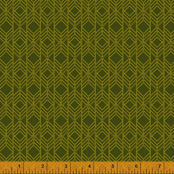 Leaf: Filigree Cerulean (1/4 Yard)