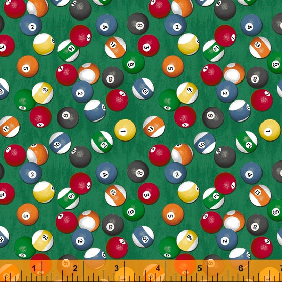 Man Cave: Billiard Balls (1/4 Yard)