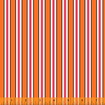Five and Ten: Candy Stripe Orange (1/4 Yard)