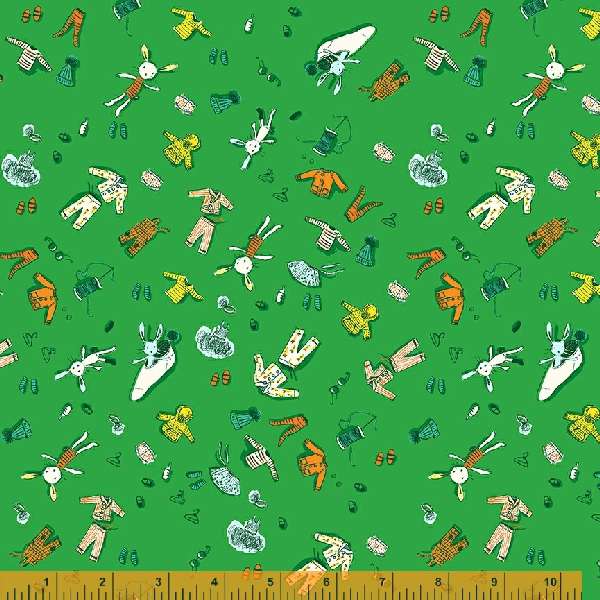 LUCKY RABBIT: Doll Clothes-Green (1/4 Yard)