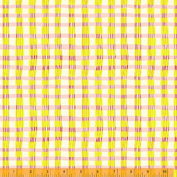 LUCKY RABBIT: Painted Plaid-Pink (1/4 Yard)