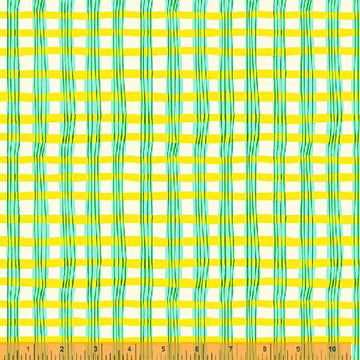 LUCKY RABBIT: Painted Plaid-Yellow (1/4 Yard)