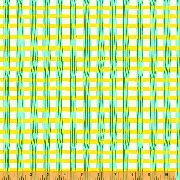 LUCKY RABBIT: Painted Plaid-Yellow (1/4 Yard)