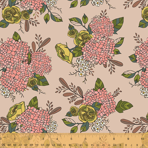 JAYE BIRD: Jayes Bouquet-Pink (1/4 Yard)