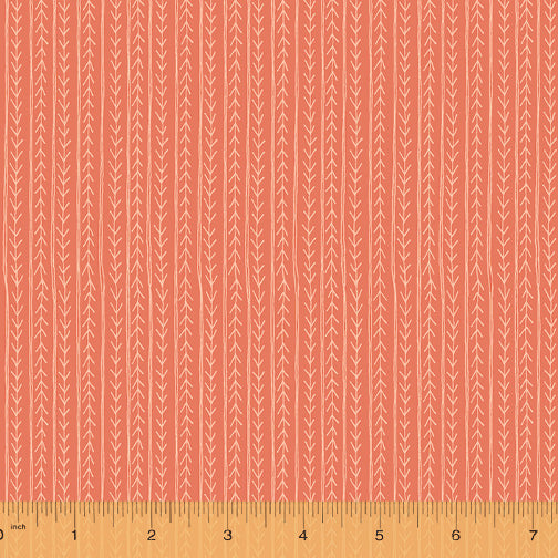 JAYE BIRD: Bird Tracks-Coral (1/4 Yard)