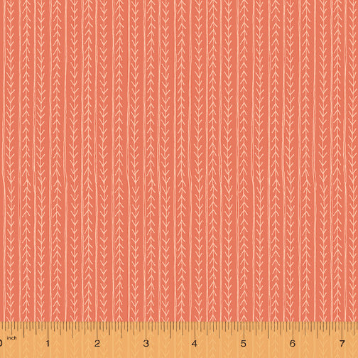 JAYE BIRD: Bird Tracks-Coral (1/4 Yard)