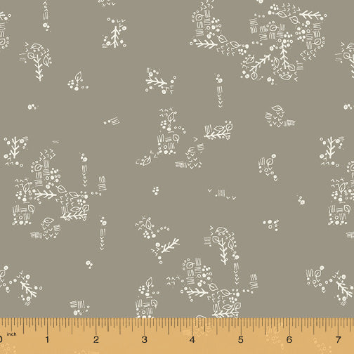 JAYE BIRD: Little Doodles-Grey (1/4 Yard)