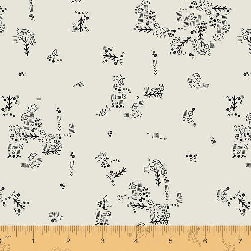 JAYE BIRD: Little Doodles-Ivory (1/4 Yard)