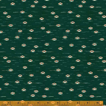 LAND AND SEA: Life Rings-Night (1/4 Yard)