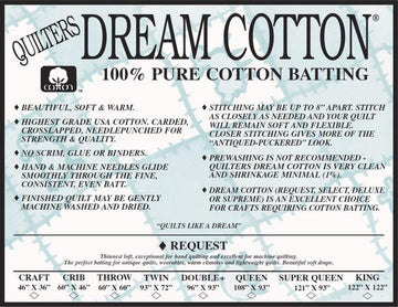 Quilters Dream Natural Cotton Request- Super Queen 121