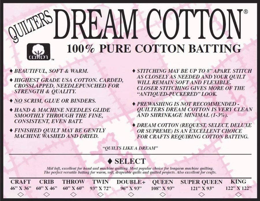 Quilters Dream Cotton Select: Queen 108