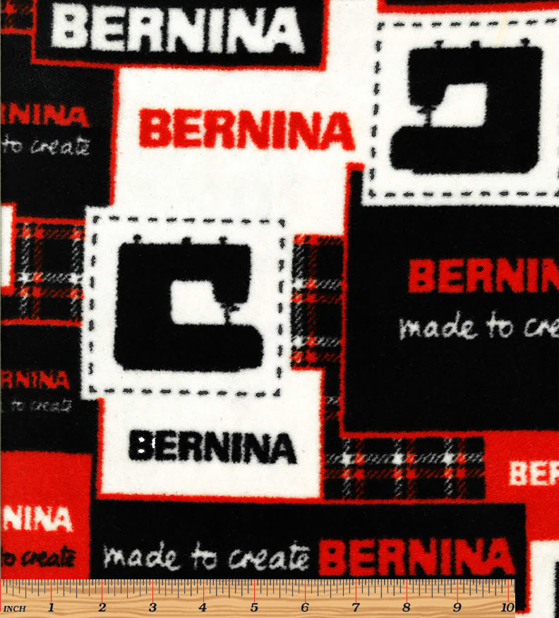 BERNINA Exclusive: BERNINA LOGO FLEECE PRINT (1/4 Yard)