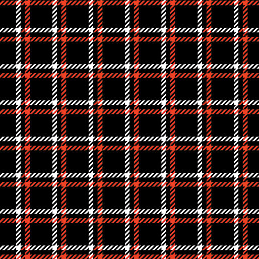 BERNINA Exclusive: PATCH PLAID BLACK/RED (1/4 Yard)