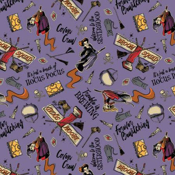 Hocus Pocus Movie: Halloween Fabric (1/4 Yard)